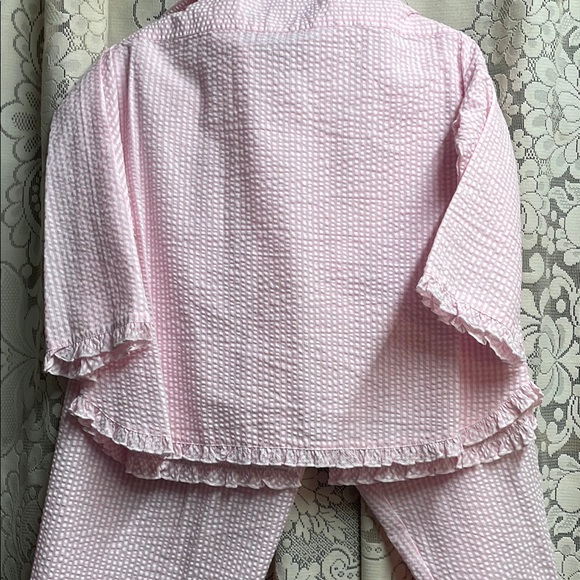 Miss Elaine Pink Textured Pajama Set - Picture 7 of 7